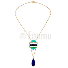 Load image into Gallery viewer, Green and Blue Necklace - Enumu