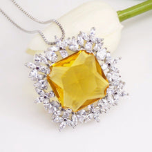 Load image into Gallery viewer, Big Citrine Pendant with Chain - Enumu