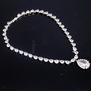 Swiss Zircon Diamond Drop Necklace - Enumu