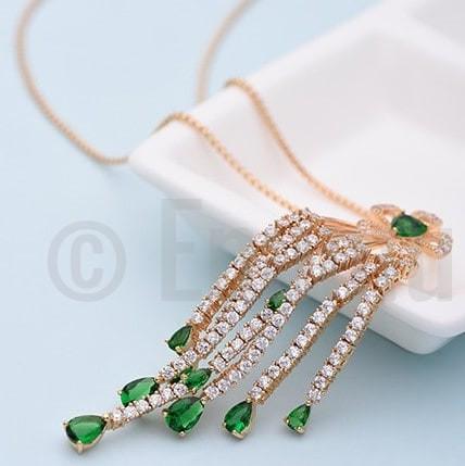 Super Big Emerald Pendant with Chain - Enumu