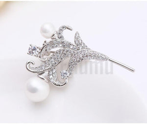 Lilly and Pearl Brooch - Enumu