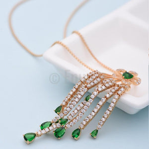 Super Big Emerald Pendant with Chain - Enumu