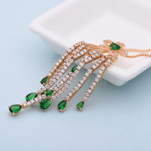 Super Big Emerald Pendant with Chain - Enumu