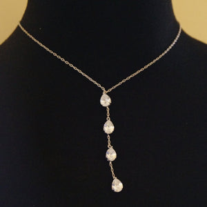 Swiss Zircon Long Pendant with Chain - Enumu