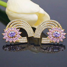 Load image into Gallery viewer, YGP Super Big Tourmaline CZ Flower  Studs - Enumu