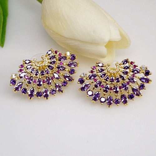 Huge Amethyst Studs - Enumu