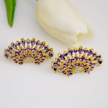 Load image into Gallery viewer, Huge Amethyst Studs - Enumu