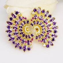 Load image into Gallery viewer, Huge Amethyst Studs - Enumu