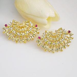 Huge Citrine Studs - Enumu