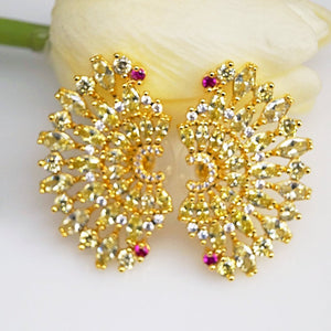 Huge Citrine Studs - Enumu