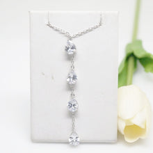 Load image into Gallery viewer, Swiss Zircon Long Pendant with Chain - Enumu