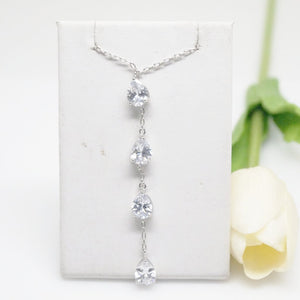 Swiss Zircon Long Pendant with Chain - Enumu