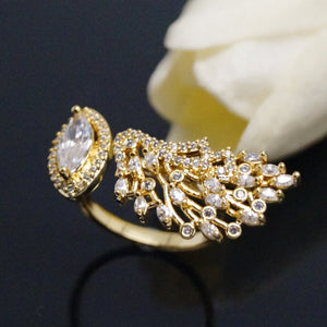 Swiss Zircon Adjustable Ring - Enumu