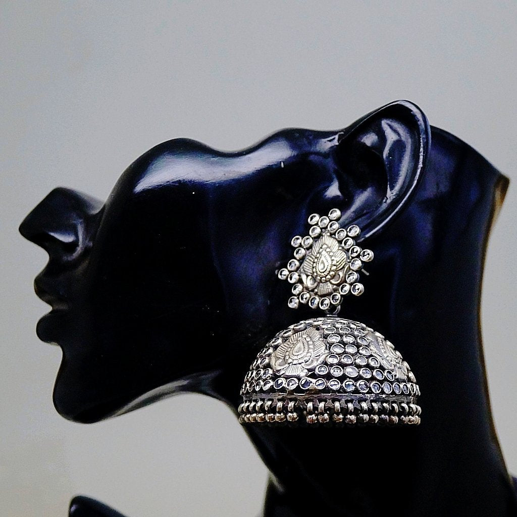 92.5 silver jhumkas hotsell