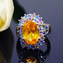 Load image into Gallery viewer, Super Big Yellow Citrine Ring - Enumu