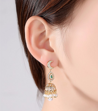 Load image into Gallery viewer, Long Dangle Festive CZ Jhumki / Jhumka - Enumu