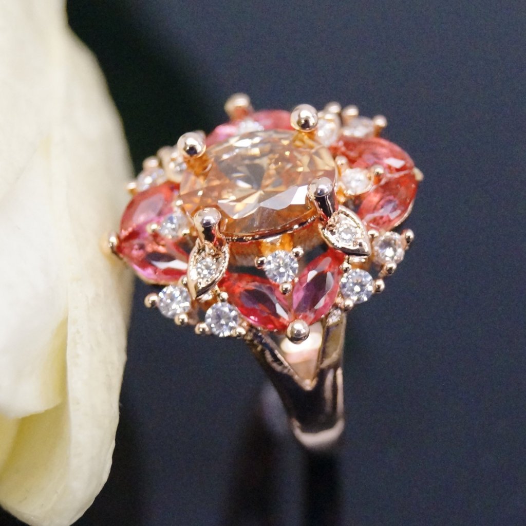 Champagne Ruby Ring