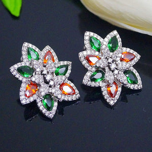 Big Orange & Green Studs - Enumu