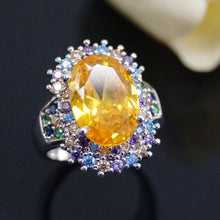 Load image into Gallery viewer, Super Big Yellow Citrine Ring - Enumu