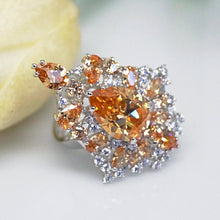 Load image into Gallery viewer, Huge Champagne Stone Ring - Enumu