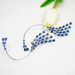 Designer Blue Sapphire Cuffs - Enumu