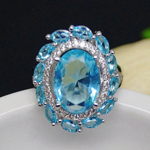 Super Big Aquamarine Ring - Enumu