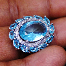 Load image into Gallery viewer, Super Big Aquamarine Ring - Enumu