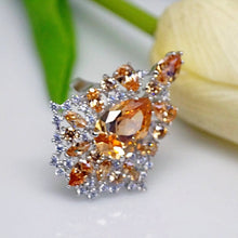 Load image into Gallery viewer, Huge Champagne Stone Ring - Enumu