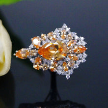 Load image into Gallery viewer, Huge Champagne Stone Ring - Enumu