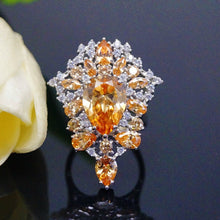 Load image into Gallery viewer, Huge Champagne Stone Ring - Enumu