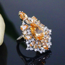 Load image into Gallery viewer, Huge Champagne Stone Ring - Enumu