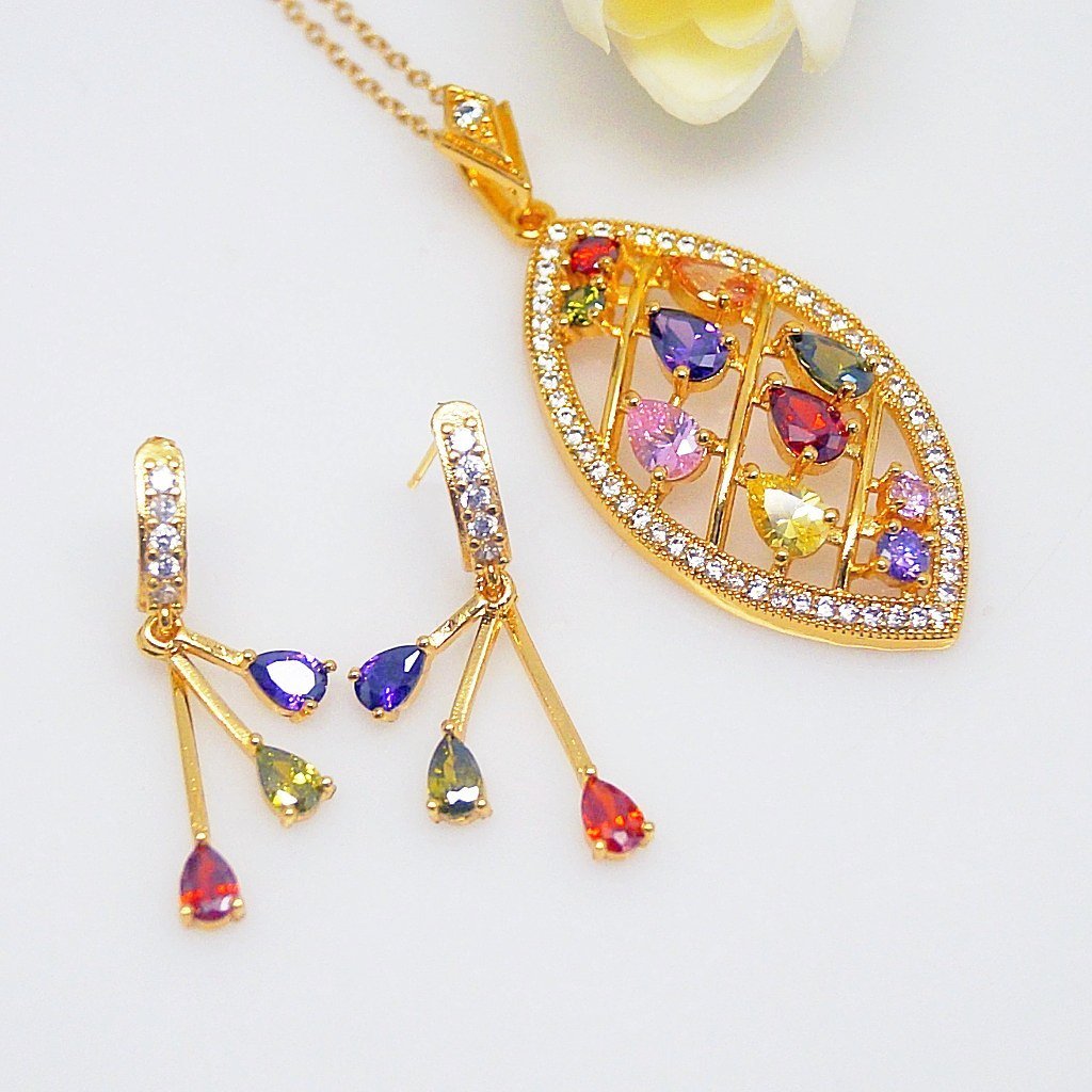 Multi Color Necklace set - Enumu