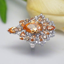 Load image into Gallery viewer, Huge Champagne Stone Ring - Enumu