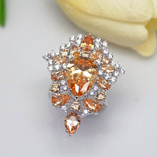 Load image into Gallery viewer, Huge Champagne Stone Ring - Enumu