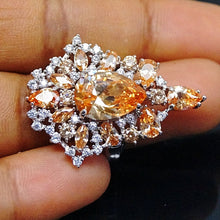 Load image into Gallery viewer, Huge Champagne Stone Ring - Enumu