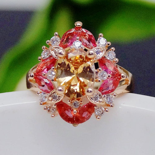 Champagne Ruby Ring - Enumu