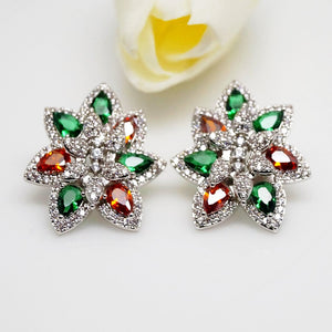 Big Orange & Green Studs - Enumu