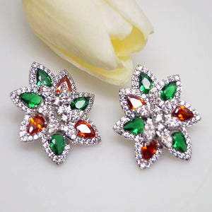 Big Orange & Green Studs - Enumu