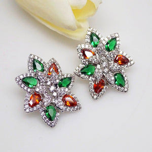 Big Orange & Green Studs - Enumu