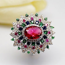 Load image into Gallery viewer, Super Big Multi Colour Ruby Ring - Enumu