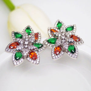 Big Orange & Green Studs - Enumu