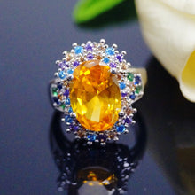 Load image into Gallery viewer, Super Big Yellow Citrine Ring - Enumu