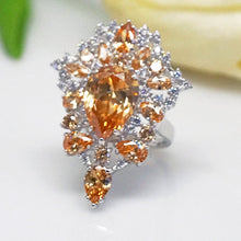 Load image into Gallery viewer, Huge Champagne Stone Ring - Enumu