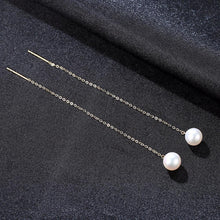 Load image into Gallery viewer, Pure 18K Gold Natural Pearl Dangle Earrings - Enumu