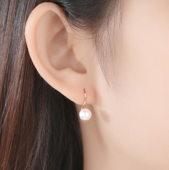 Pearl Drop Diamond Dangle Earrings  Abhika Jewels