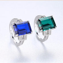 Load image into Gallery viewer, Sterling Silver Blue Sapphire Ring - Enumu
