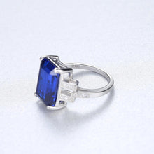 Load image into Gallery viewer, Sterling Silver Blue Sapphire Ring - Enumu