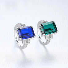 Load image into Gallery viewer, Sterling Silver Blue Sapphire Ring - Enumu
