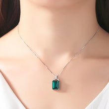 Load image into Gallery viewer, Sterling Silver Blue Sapphire Pendant with Chain - Enumu