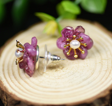 Load image into Gallery viewer, Natural Amethyst Sterling Silver Studs/ Earrings - Enumu